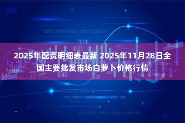 2025年配资明细表最新 2025年11月28日全国主要批发市场白萝卜价格行情